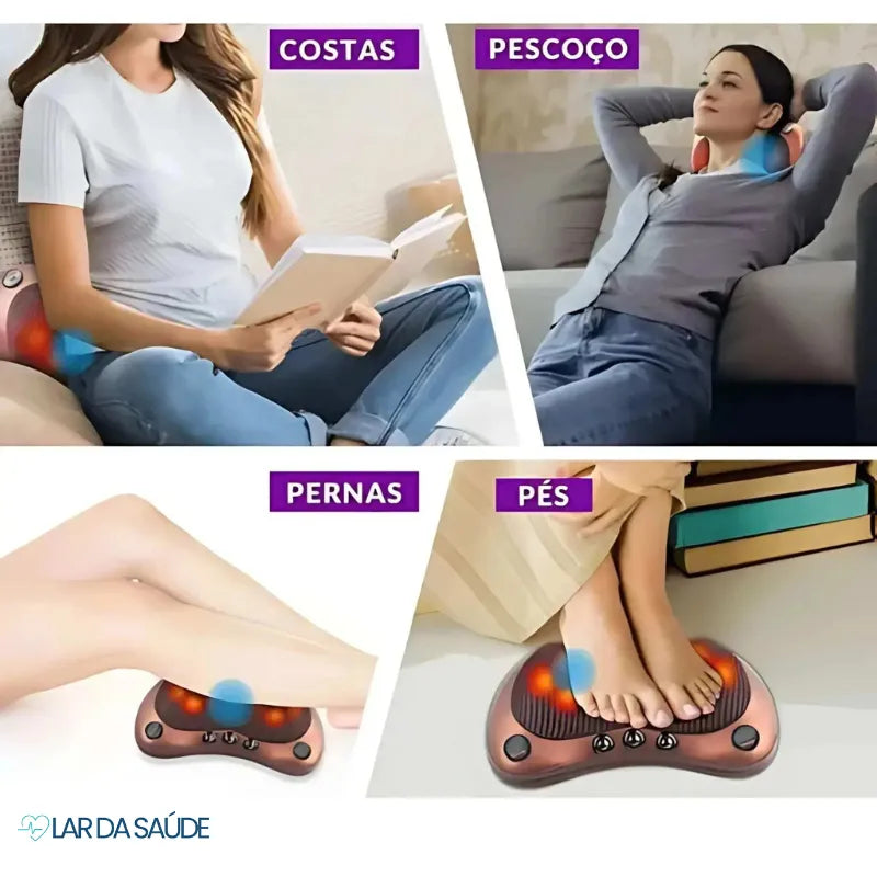 Almofada Massageadora Shiatsu com Aquecimento RelaxPro™