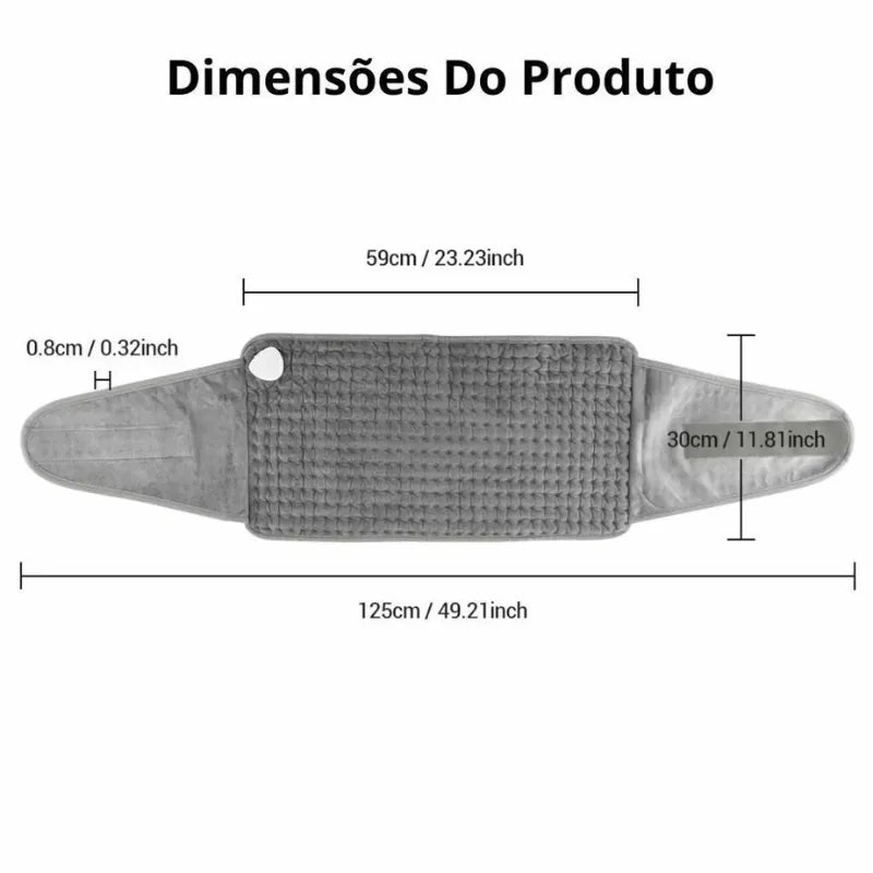 Cinta Térmica Recarregável com Aquecimento – Alívio de Dores Musculares e Lombares