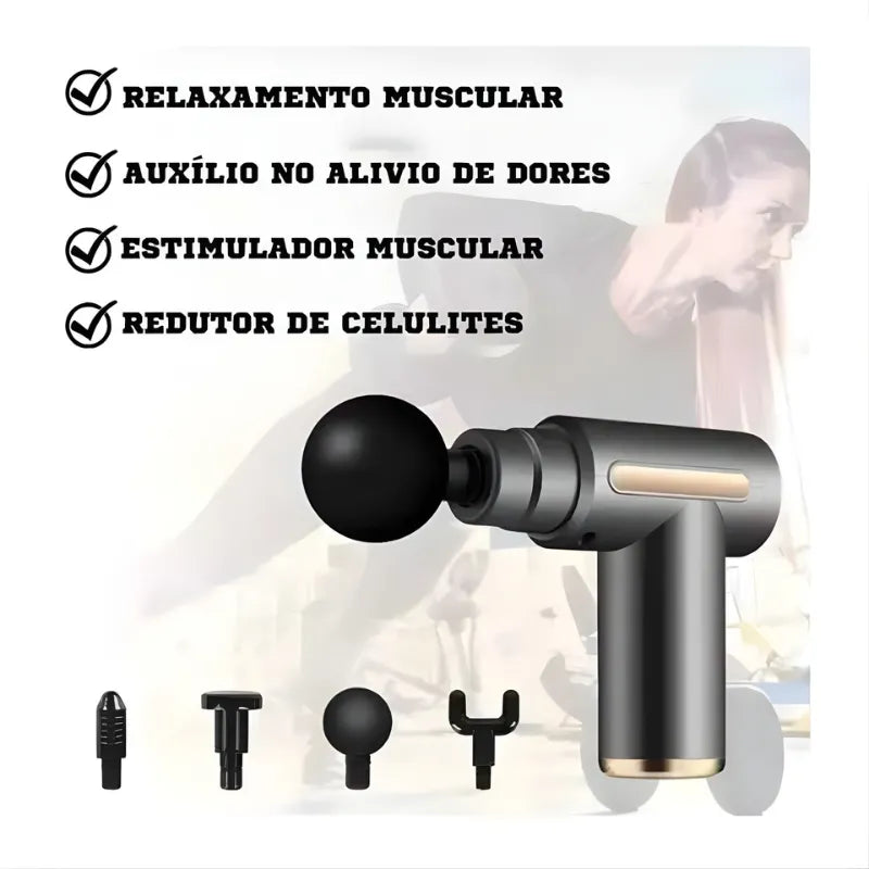 Pistola Massageadora Muscular de Alta Potência BodyRelax
