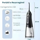 Irrigador Oral Portátil DentalJet™ - Higiene Bucal Profunda e Eficiente