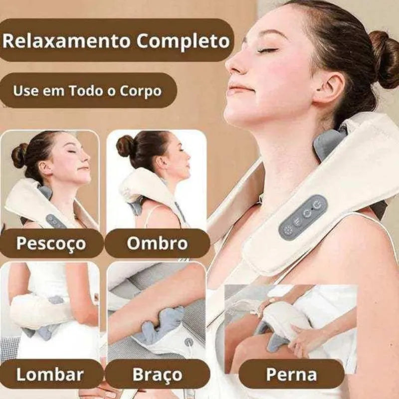 Massageador Elétrico Shiatsu para Pescoço e Ombros