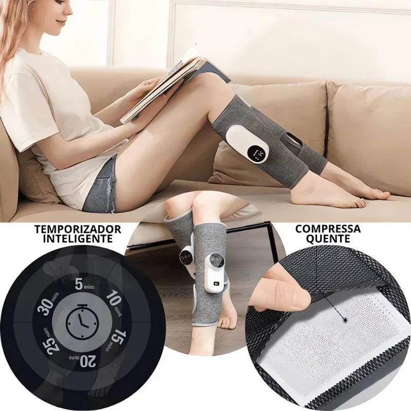 Massageador de Pernas e Panturrilhas com Aquecimento