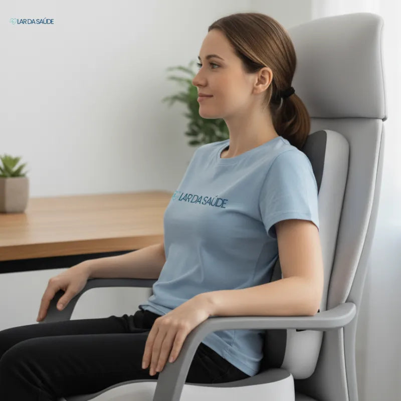 Encosto e Assento Ortopédico para Apoio Lombar