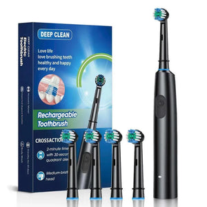 Escova Dental Elétrica Rotativa com Bateria Recarregável