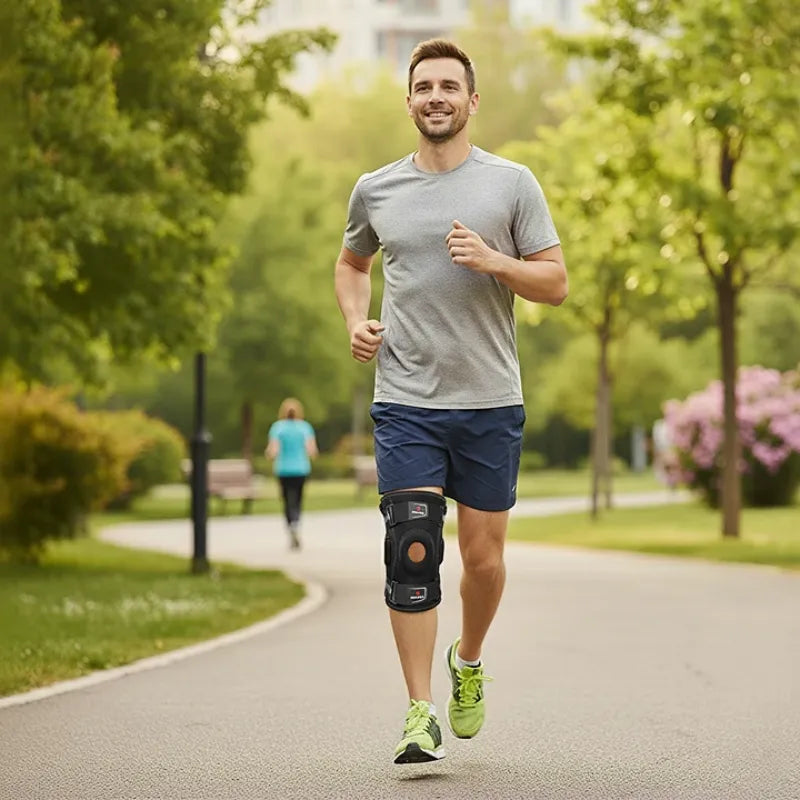 Joelheira Ortopédica de Compressão Articulada com Estabilizadores Laterais