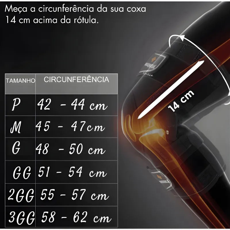 Joelheira Ortopédica de Compressão Articulada com Estabilizadores Laterais