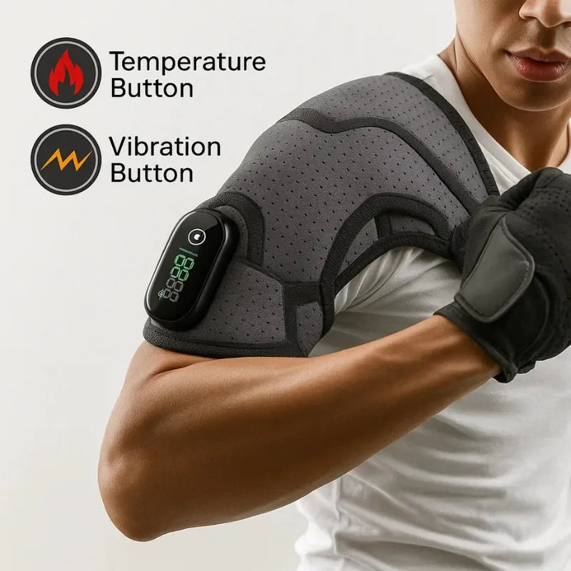 Massageador Elétrico de Ombro com Aquecimento Terapêutico