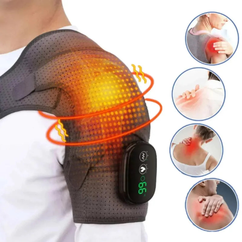 Massageador Elétrico de Ombro com Aquecimento Terapêutico
