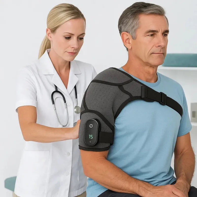 Massageador Elétrico de Ombro com Aquecimento Terapêutico