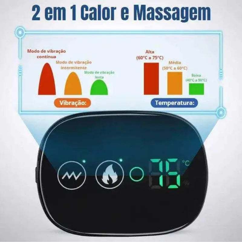 Massageador Elétrico de Ombro com Aquecimento Terapêutico