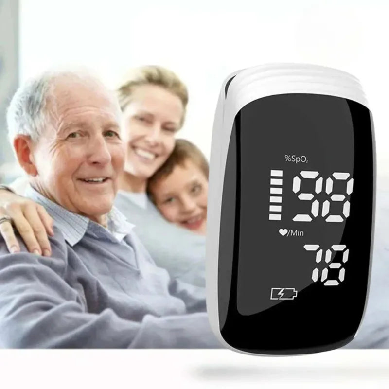 Oxímetro Digital de Dedo Recarregável – Monitor de Pulso e Oxigênio